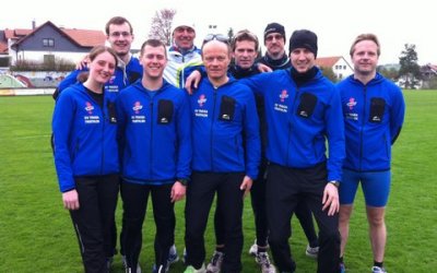 Triathleten des SV 1911 Traisa bei Duathlons in Reinheim und Darmstadt am Start