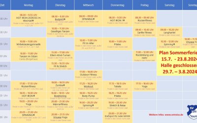 Sommerferienplan